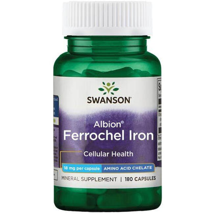 Albion Ferrochel Iron, 18mg - 180 caps