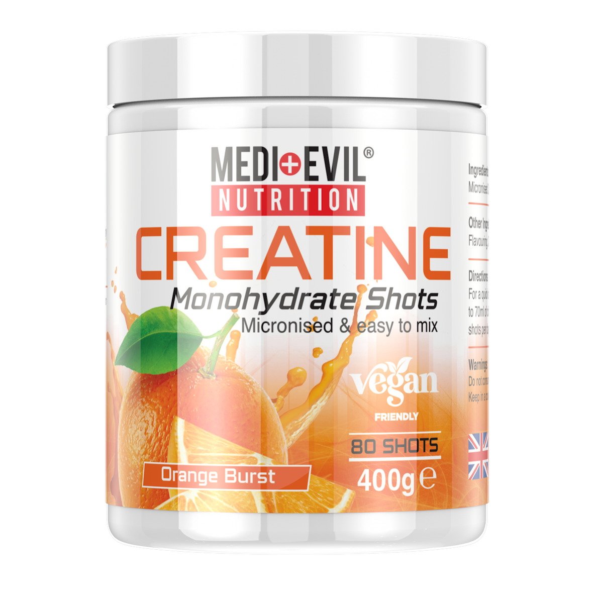 Medi - Evil CREATINE MONOHYDRATE SHOTS 400G – Buffalo Nutrition