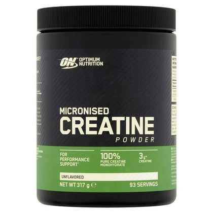 Optimum Nutrition Micronised Creatine Powder, Unflavoured Monohydrate Powder 93 Servings
